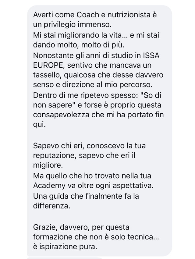 Messaggio di uno studente della Doc Academy